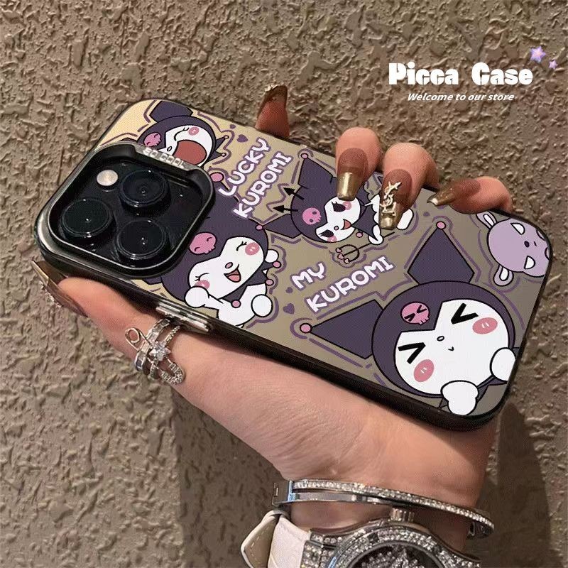 เคสโทรศัพท์มือถือ กันกระแทก ลายการ์ตูนคุโรมิน่ารัก หรูหรา สําหรับ IPhone 15 7Plus 11 12 14 13 Pro Max 8 7 Plus X SE 2020 XR XS Max