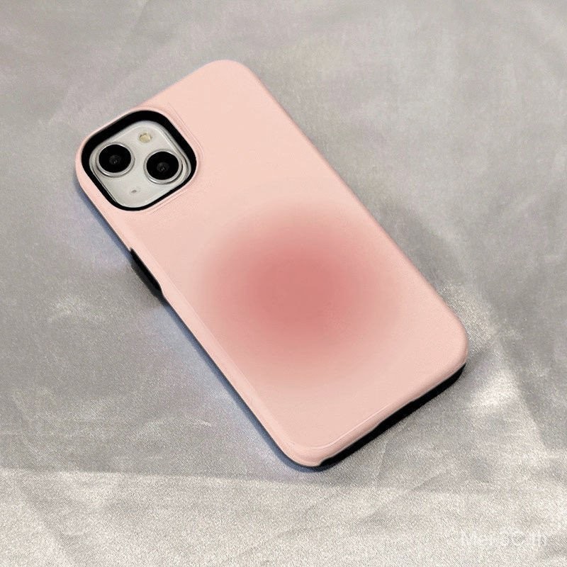 เคสโทรศัพท์มือถือ ฟิล์มสองชั้น สีชมพูวาว ไฮเอนด์ เรียบง่าย สําหรับ iPhone 13 11