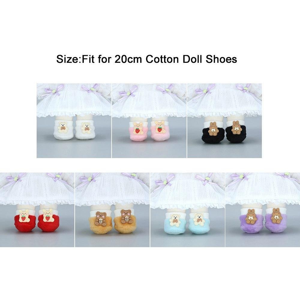 Solighter รองเท้าตุ๊กตากระต่ายน่ารัก ผ้าฝ้าย 7 แบบ 20 ซม. อุปกรณ์เสริม สําหรับตุ๊กตา - รูปที่ 4