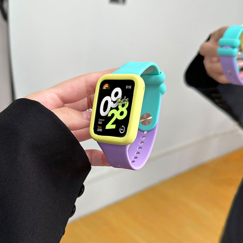 สายซิลิโคน + เคส TPU สําหรับ Xiaomi Redmi Watch 4 สายเปลี่ยน สร้อยข้อมือ และเคส TPU นิ่ม ป้องกัน สายนาฬิกา Redmi Watch 4