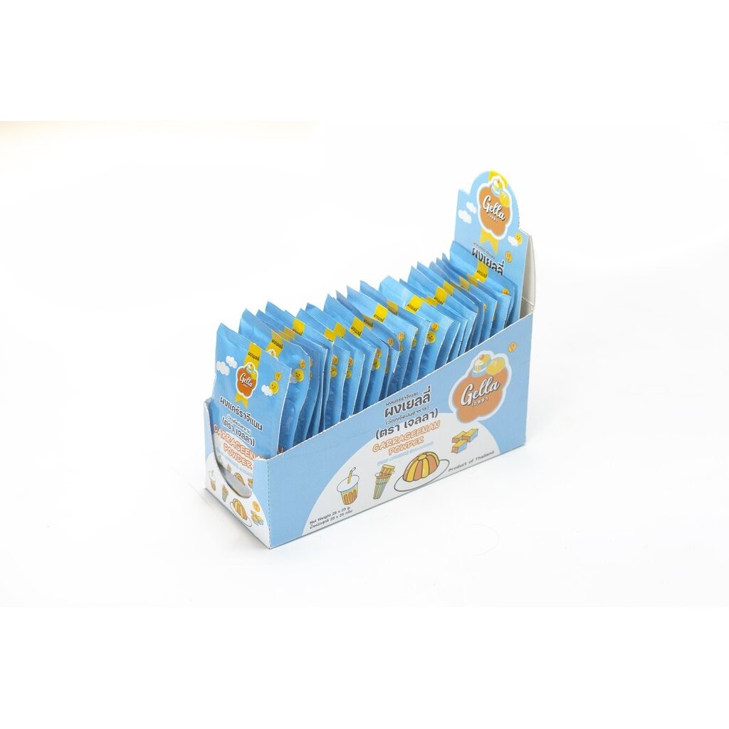 (กล่อง 25 ซอง) ผงแคร์ราจีแนน (คาราจีแนน) ตรา เจลลา 25 g. Gella Carragenan Powder 25 g. x25 (05-8046-10)