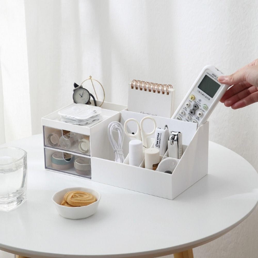 Zelth กล่องลิ้นชักพลาสติกน่ารัก เก้าช่อง สําหรับใส่จัดเก็บของ ตั้งโต๊ะ เหมาะกับผู้หญิง สํานักงาน - รูปที่ 6