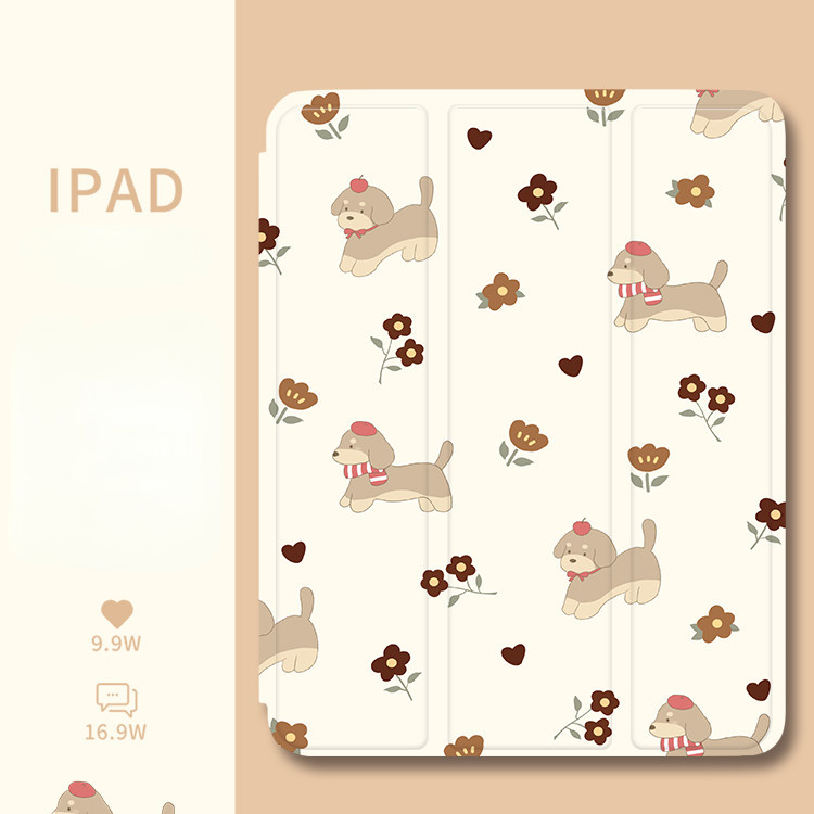 เคสอัจฉริยะ ลายดอกไม้น่ารัก พร้อมช่องใส่ปากกา สําหรับ iPad 10th Gen 2022 9th 8th 7th iPad Air 4 5 9.7 2020 2021 Pro11 Air 1Air 2 Mini 4 5 6