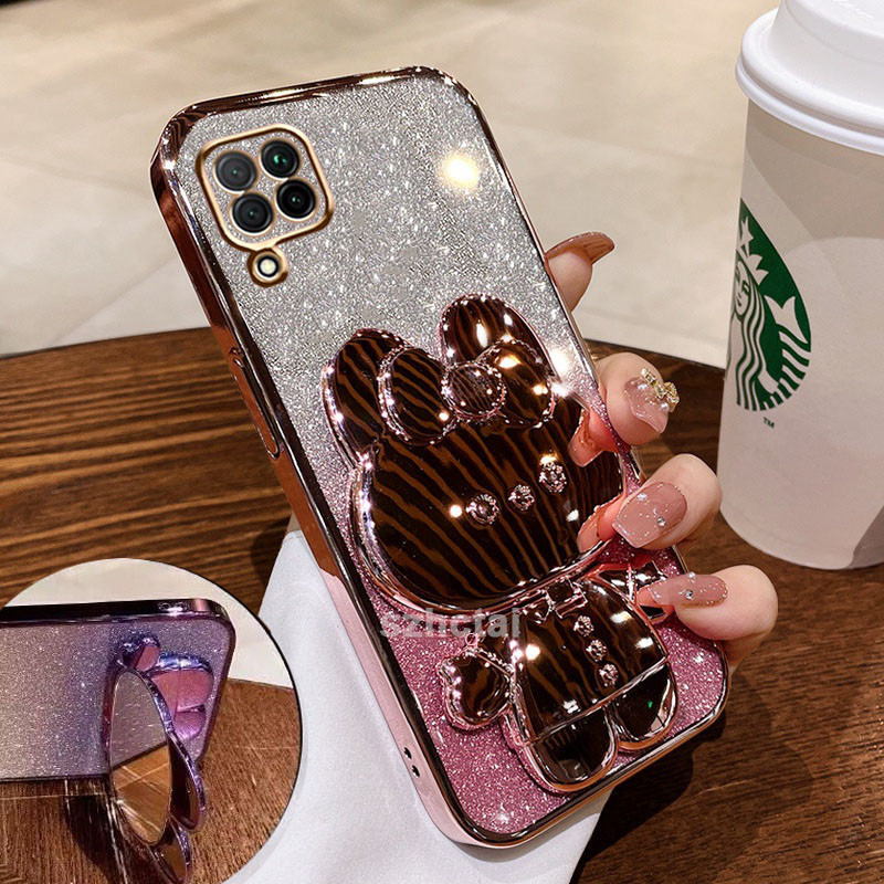 เคสโทรศัพท์ samsung a12 m12 f12 a22 m22 เคสกระจก ขอบตรง ลายกระต่ายน่ารัก สําหรับ samsung a12 m12 f12