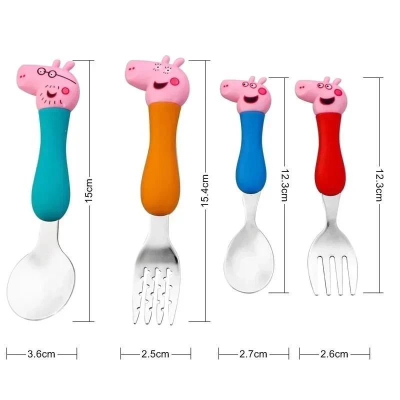 Peppa Pig บนโต๊ะอาหาร ส้อม ช้อน ตุ๊กตา แอคชั่น ของเล่น George Pig Dad Mom การ์ตูน อะนิเมะ รูป ปาร์ตี้ ของเล่น ของขวัญ สําหรับเด็กผู้ชาย และเด็กผู้หญิง thumbnail 3