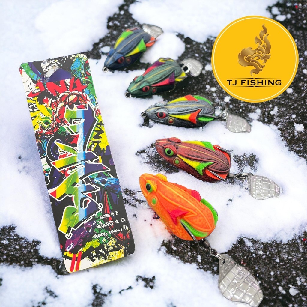 ส่งเร็ว ส่งไว กบยาง บากิ BAKI จอมลุย by ACAK JN4 & BPO ขนาด4.3cm หนัก9กรัมตัวเบ็ดBkk 1/o