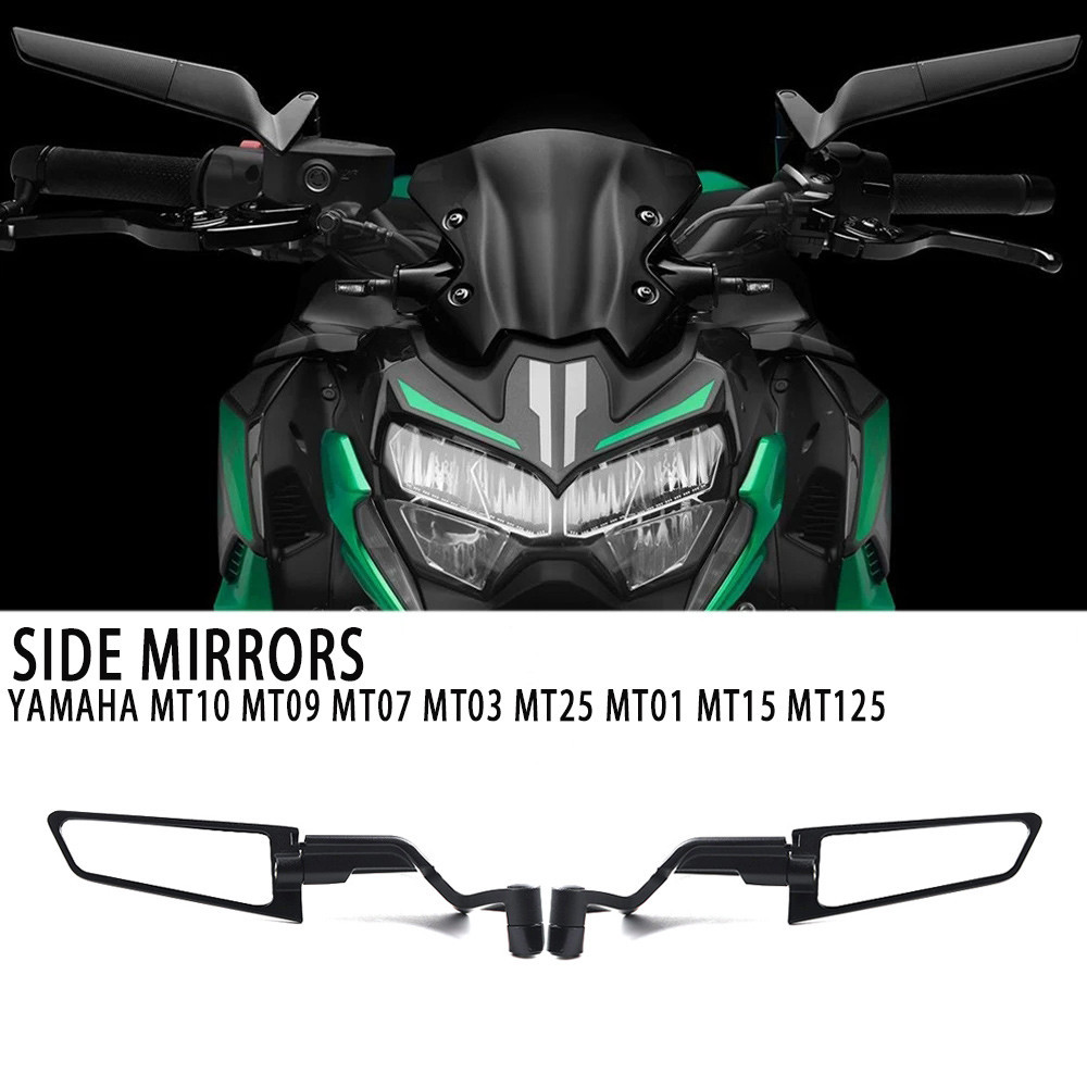 สําหรับyamaha MT10 MT09 MT07 MT03 MT25 MT01 MT15 MT125 Universalกระจกรถจักรยานยนต์Wind Wingด้านข้างกระจกมองหลังย้อนกลับกระจก