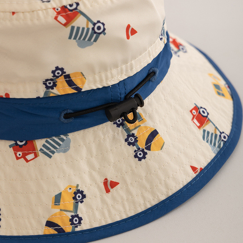 หมวกบักเก็ต กันแดด พิมพ์ลายการ์ตูน แบบแห้งเร็ว สไตล์เกาหลี เหมาะกับฤดูร้อน สําหรับเด็ก - รูปที่ 7