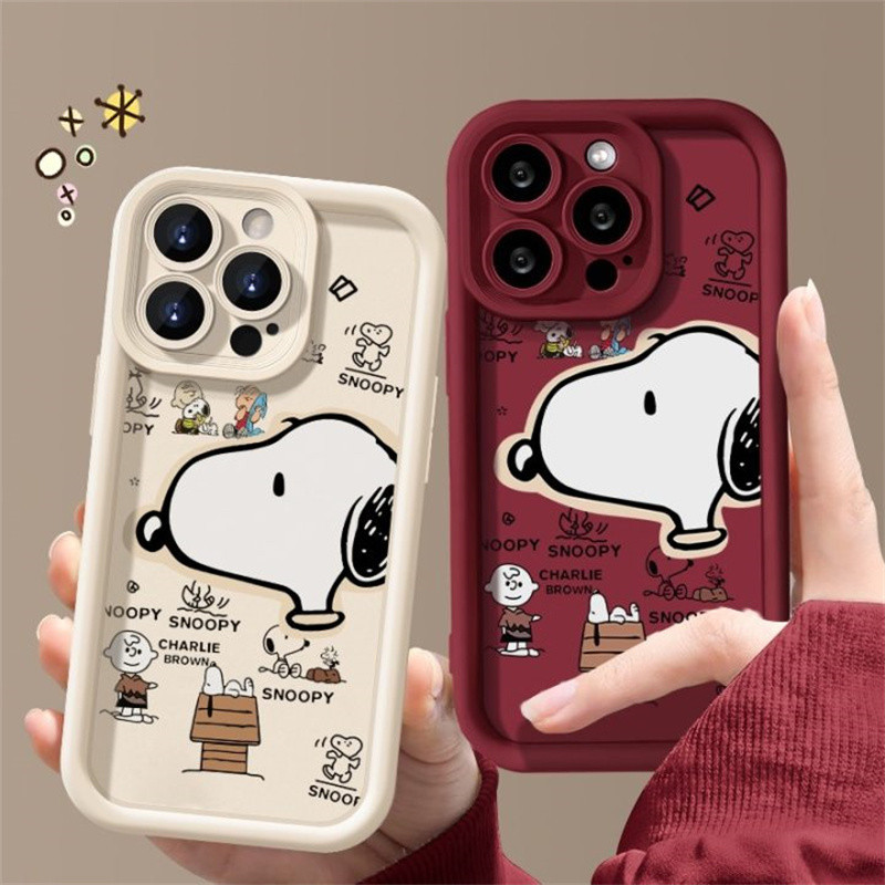 เคสโทรศัพท์มือถือ ซิลิโคนนิ่ม กันกระแทก ลายการ์ตูนสนูปปี้น่ารัก คุณภาพสูง สําหรับ OPPO A3S A5S A7 A12 A12S A12E A5 A9 2020 A15 A15S A16 A16S A16K A16E A17 A17K