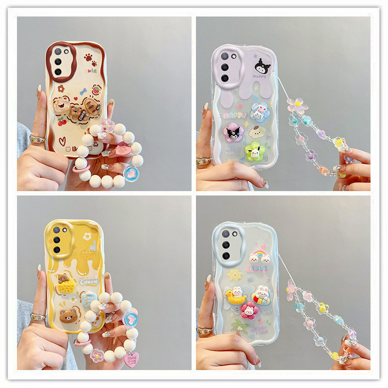 เคส oppo a53s 5g เคสโทรศัพท์มือถือ ลายตุ๊กตา 3D สีครีม สําหรับ oppo a53s 5g