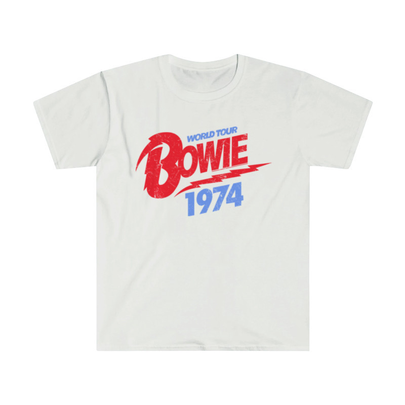 ((สไตล์เดียวกัน สําหรับผู้ชาย ผู้หญิง) เสื้อยืดแขนสั้น ผ้าฝ้ายแท้ พิมพ์ลาย David Bowie David Bowie Rock ทรงหลวม สไตล์เรโทร สําหรับผู้ชาย และผู้หญิง