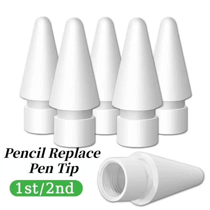 ปลายดินสอ กันการสึกหรอ เสียงเงียบ แบบเปลี่ยน อุปกรณ์เสริม สําหรับ Apple Pencil รุ่น 1st 2nd 1-5 ชิ้น