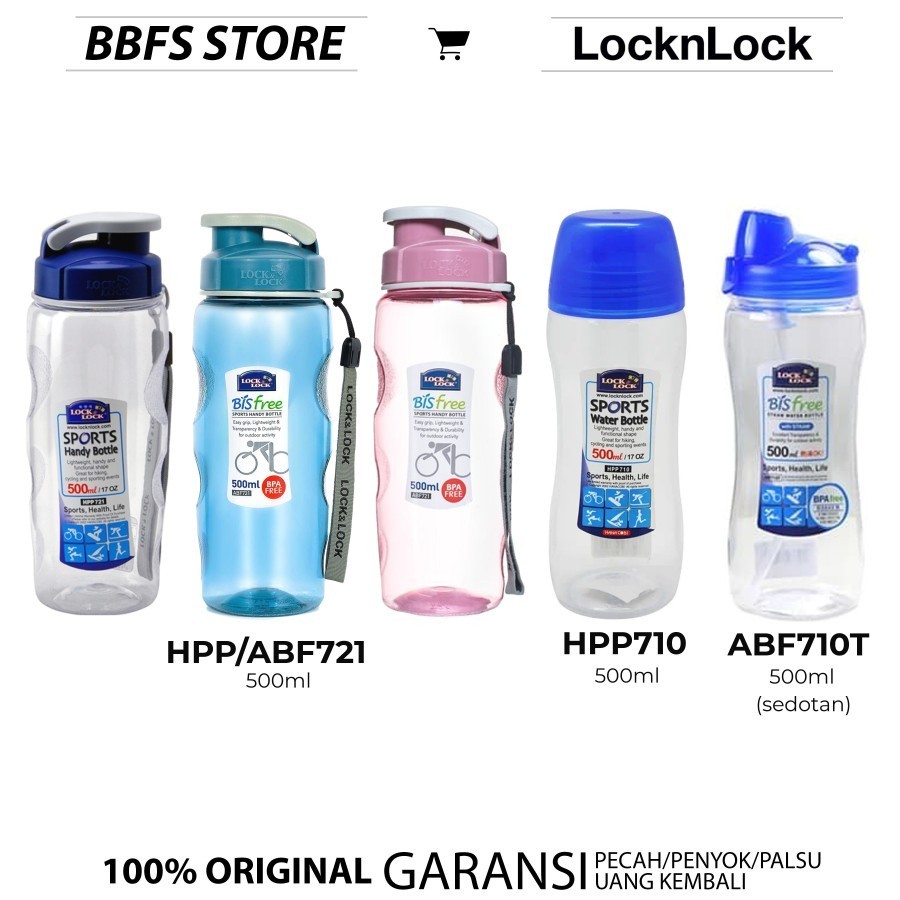 LOCKNLOCK กีฬา Handy ขวดดื่ม ABF708 ABF710 ABF712 ABF721 ABF722 ABF710T 350ml 500mL 700ML