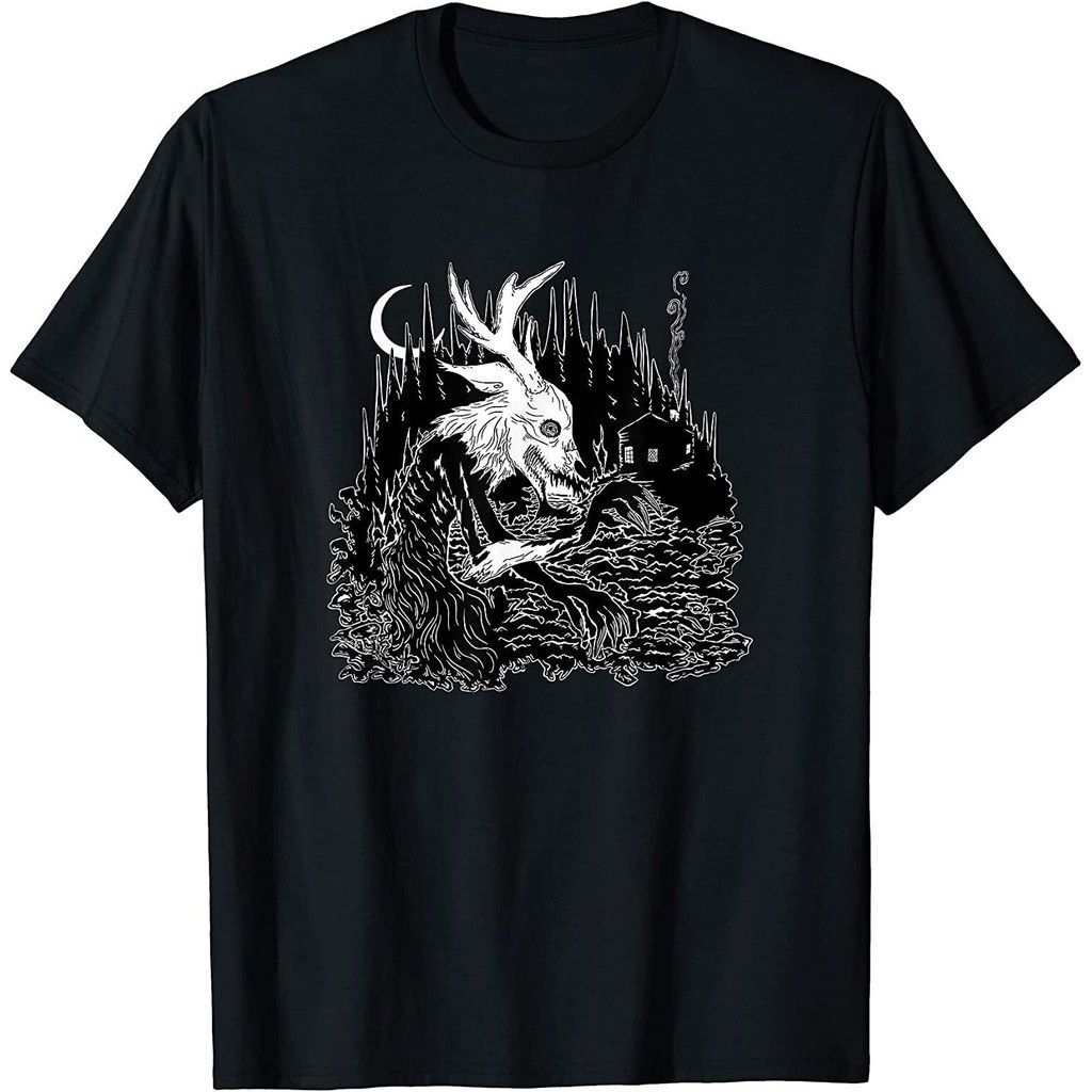 Wendigo - เสื้อยืดผู้ชายแฟชั่น The Cryptid Candibal Spirit Of The Horror Forest