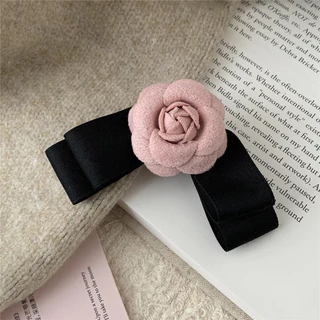 Hello GIRL Camellia กิ๊บติดผม ประดับโบว์ ด้านหลัง สไตล์อ่อนโยน สําหรับผู้หญิง 2024