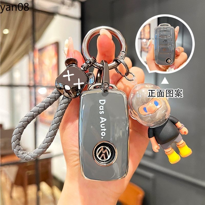 เคสกุญแจรีโมทรถยนต์ TPU สําหรับ Volkswagen VW Bora Polo Tiguan Jetta Passat B5 B6 B7 Golf Beetle