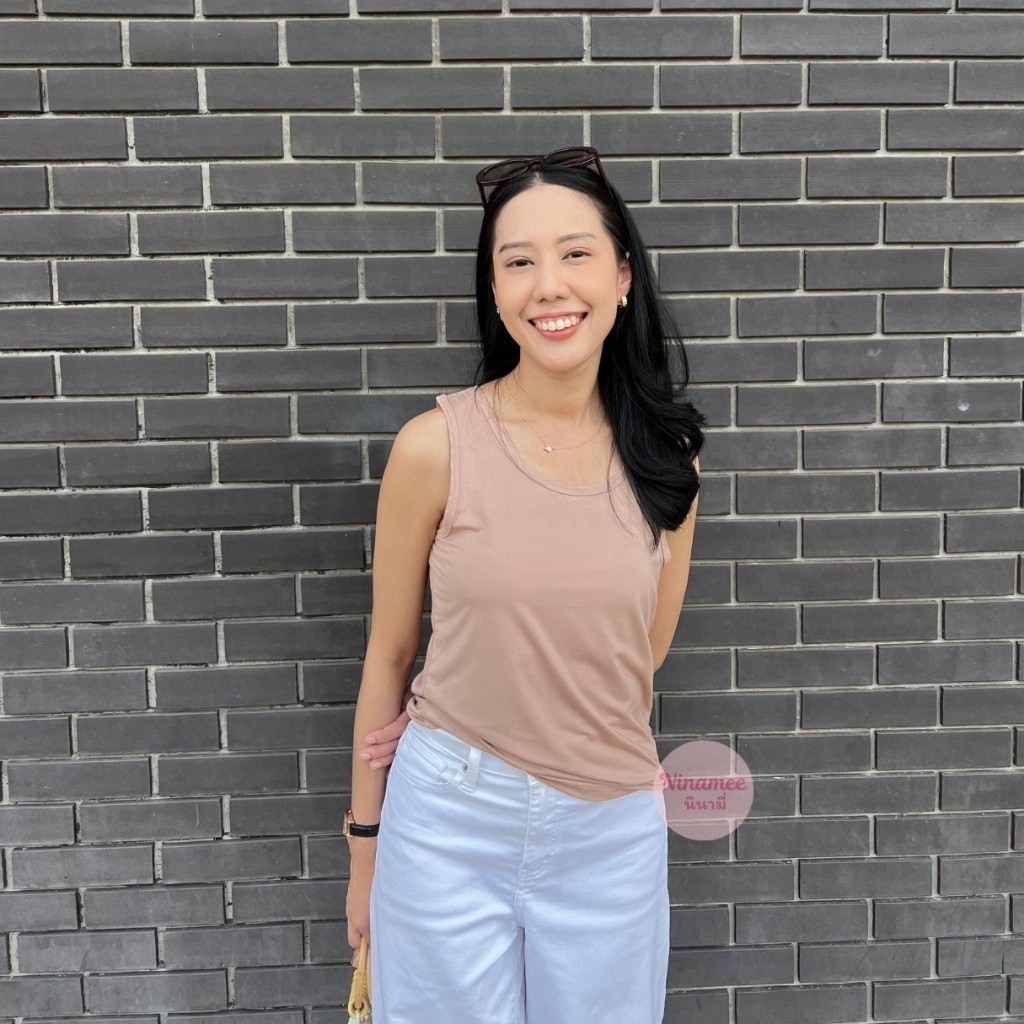 เสื้อสายเดี่ยว 🍒Ninamee เสื้อกล้ามพรีเมียม อก32-42นิ้ว ผ้านุ่มยืด สัมผัสนุ่มมาก ใส่สบายจริงๆ ทรงสวยม