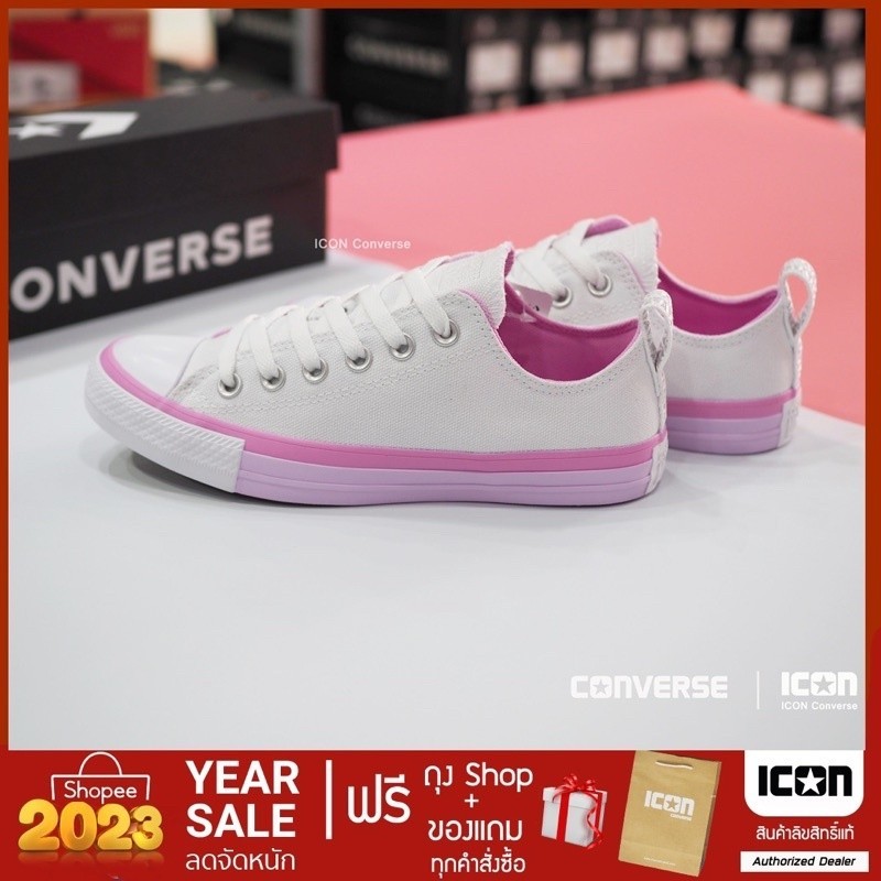 Converse All Star colorblocked ox-double pink L ของแท้ พร้อมกระเป๋า