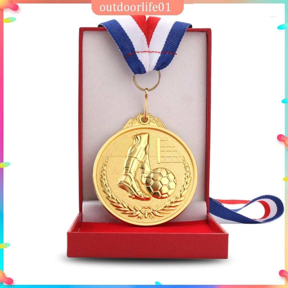 ✤Odl✤ เหรียญรางวัลการแข่งขันกีฬา ที่ทนต่อการสึกหรอ เหรียญฟุตบอล ของที่ระลึก ของสะสม สีทอง สีเงิน สีบรอนซ์