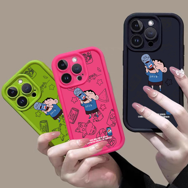 เคส Huawei Nova 5T Nova 7I Nova 8I Nova 9 SE Nova Y70 Nova 10 SE Nova Y61 Nova Y90 J285G เคสโทรศัพท์มือถือแบบนิ่ม ลายการ์ตูนชินจัง สีแคนดี้ หรูหรา สําหรับ