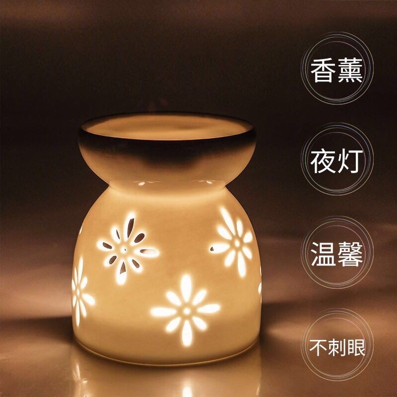 New Product#Fragrance Lamp Essential Oil Lamp Bedroom Candle Home Creative Essential Oil Aroma Mute Ceramic Incense Burner Humidifying Aromatherapy Furnace3wu