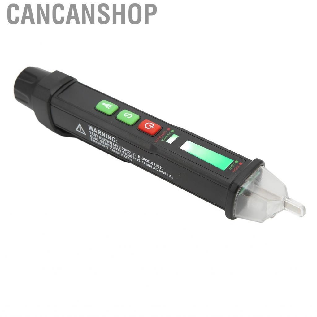 Cancanshop AC Voltage Tester Pen Dual Range Sound Light Alarm Automatic Detector