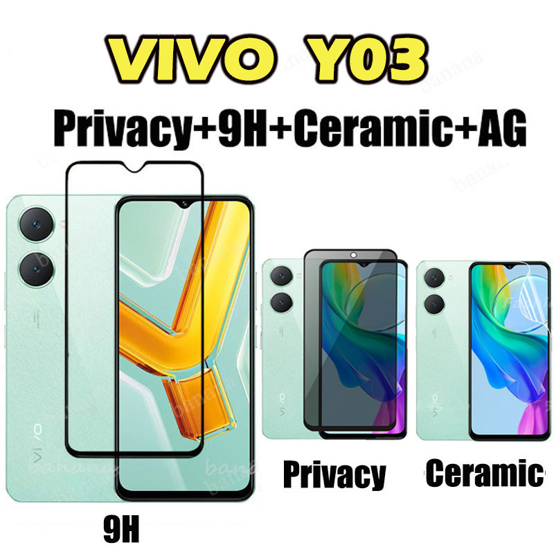 ฟิล์มกระจกนิรภัยกันรอยหน้าจอ สําหรับVivo Y03 Y27s Y27 Y17s Y02t Y02a Y02s Y02 Y01 Y16 Y18 ฟิล์มใส ฟิ