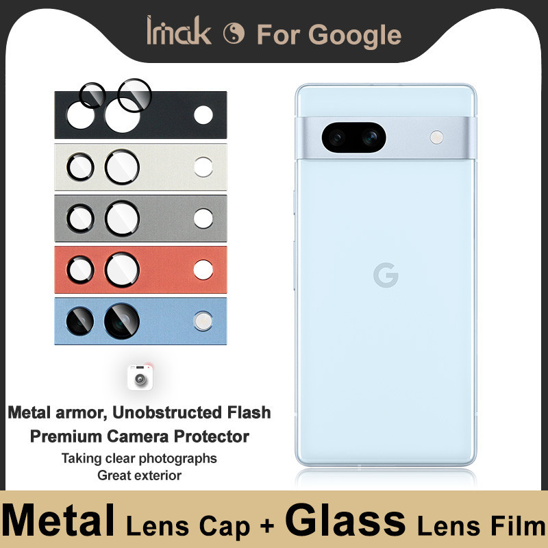 [ ฝาปิดเลนส์โลหะ + ฟิล์มเลนส์กระจก ] iMak Google Pixel 7A ฟิล์มเลนส์กล้อง Pixel7A HD กระจกเทมเปอร์ปก