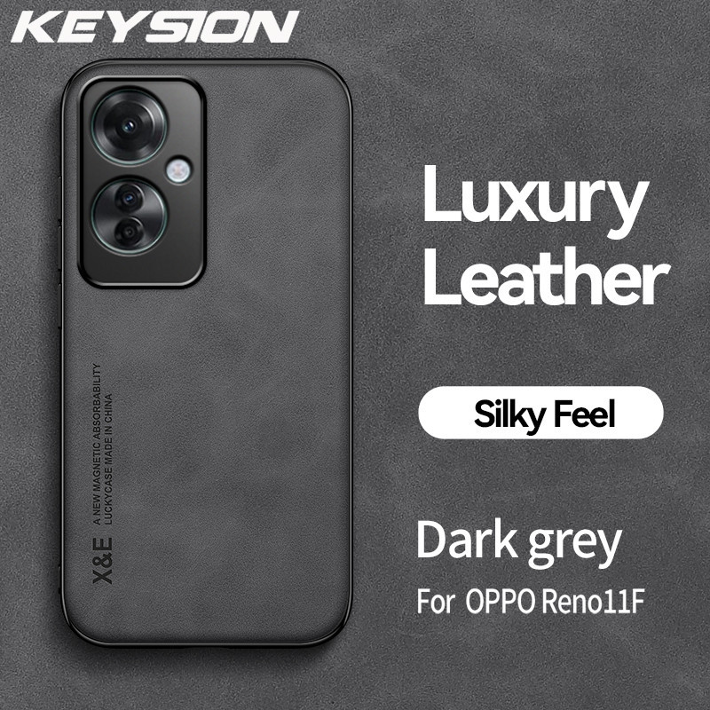 Keysion เคสโทรศัพท์หนัง ซิลิโคน PC กันกระแทก หรูหรา สําหรับ OPPO Reno11 F 5G Reno 11F 5G