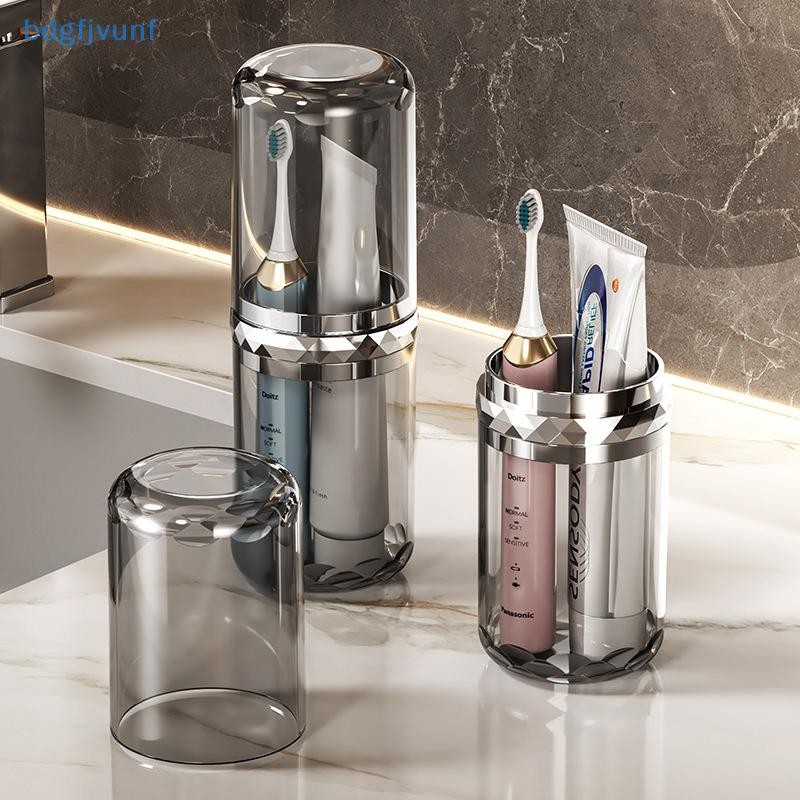 Bdgf ยาสีฟันผู้ถือแปรงสีฟัน Travel Bathroom Organizer แบบพกพาล้างถ้วยกล่องเก็บแปรงพลาสติกผู้ถือน้ํายาบ้วนปาก TH