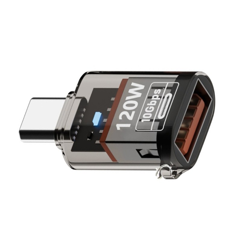 TOOLBOX Type-C ชายไปยัง USB A หญิงแปลงสนับสนุน PD 120W การถ่ายโอนข้อมูลการชาร์จ USB C Extender ตัวบ่งชี้ OTG A