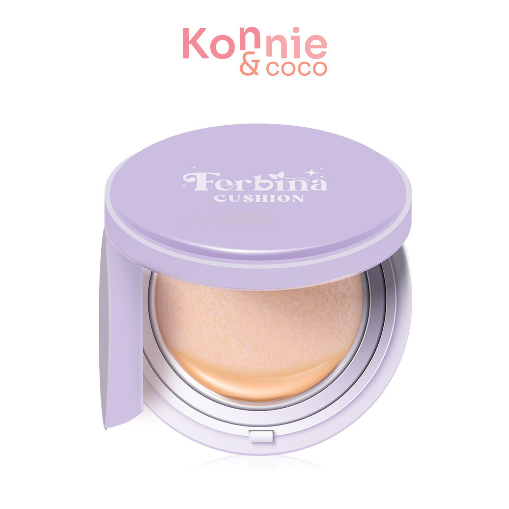 FERBINA Premium Full Coverage Cushion SPF 50 PA+++ 15g เฟอบีน่า คุชชั่นเนื้อบางเบา.