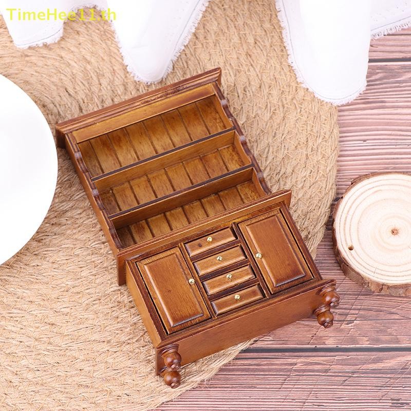 TimeHee 1/12 Dollhouse Miniature เฟอร์นิเจอร์ชั้นวางหนังสือสําหรับแกล้งเล่น TH