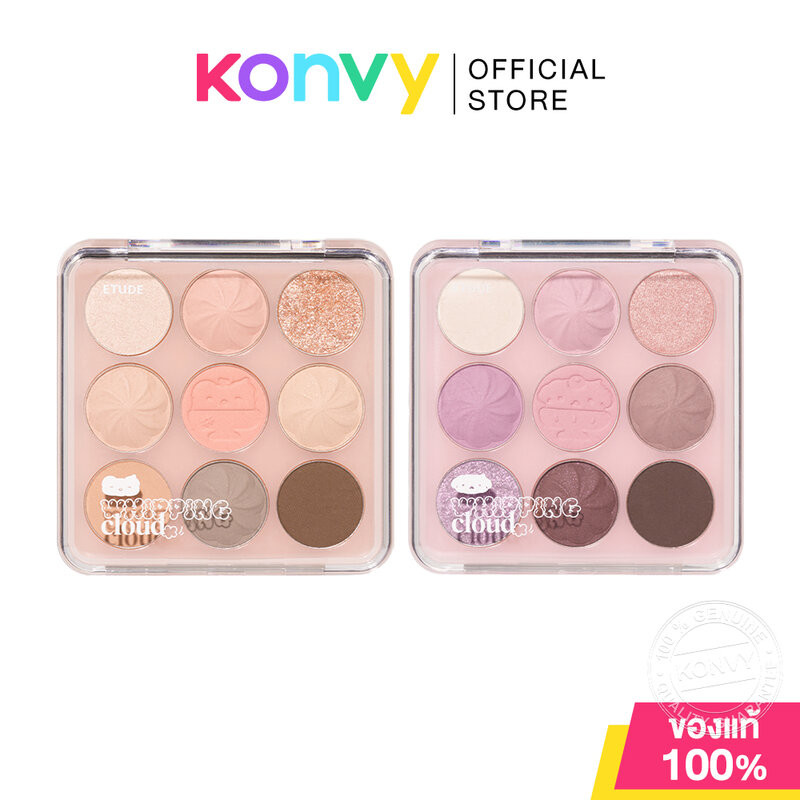 Etude X Hookkahookka Playcoloreyes Whipping Cream 11.75g อีทูดี้ พาเลทอายแชโดว์วิปปิ้งครีม 9 เฉดสี
