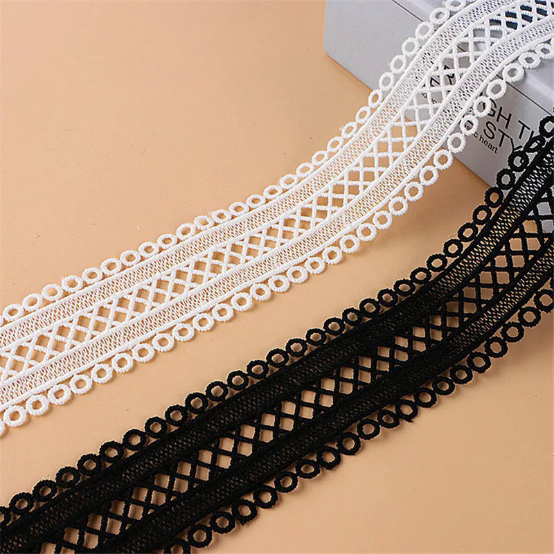 High Quality Beautiful Black Lace Ribbon Tape 4 cm Wide Embroidered Lace Trim DIY Sewing Decoration 
