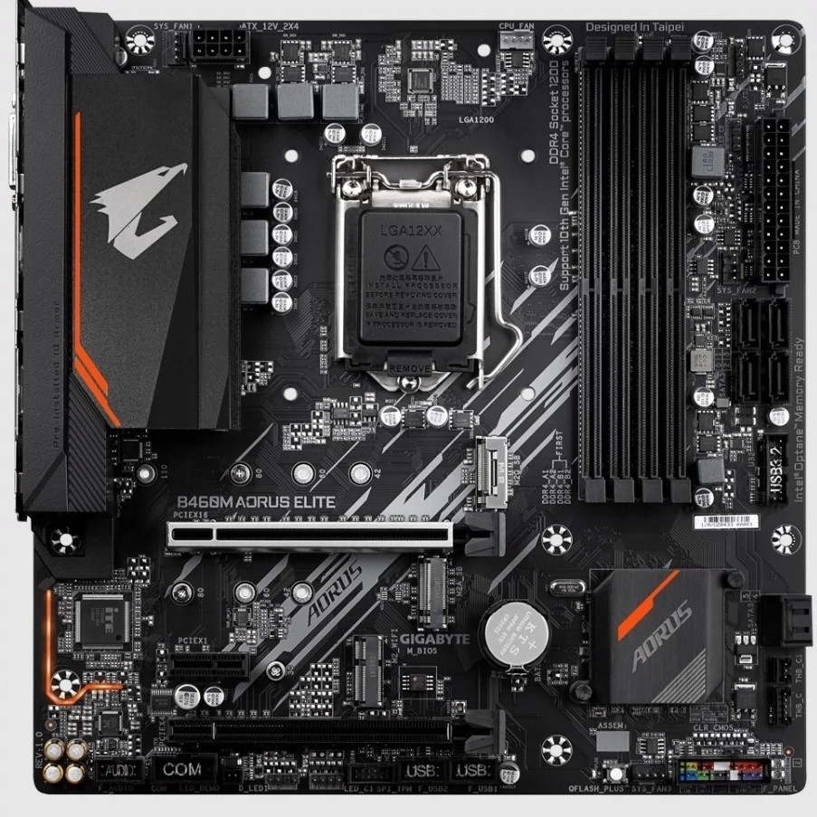 เมนบอร์ด GIGABYTE B460M AORUS ELITE 1200 ขนาดเล็ก รองรับ i7