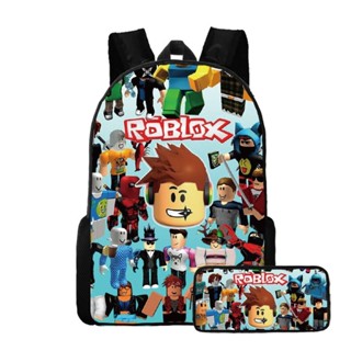 2 ชิ้น/ชุด กระเป๋านักเรียนเด็ก + กระเป๋าดินสอ Roblox กระเป๋า…