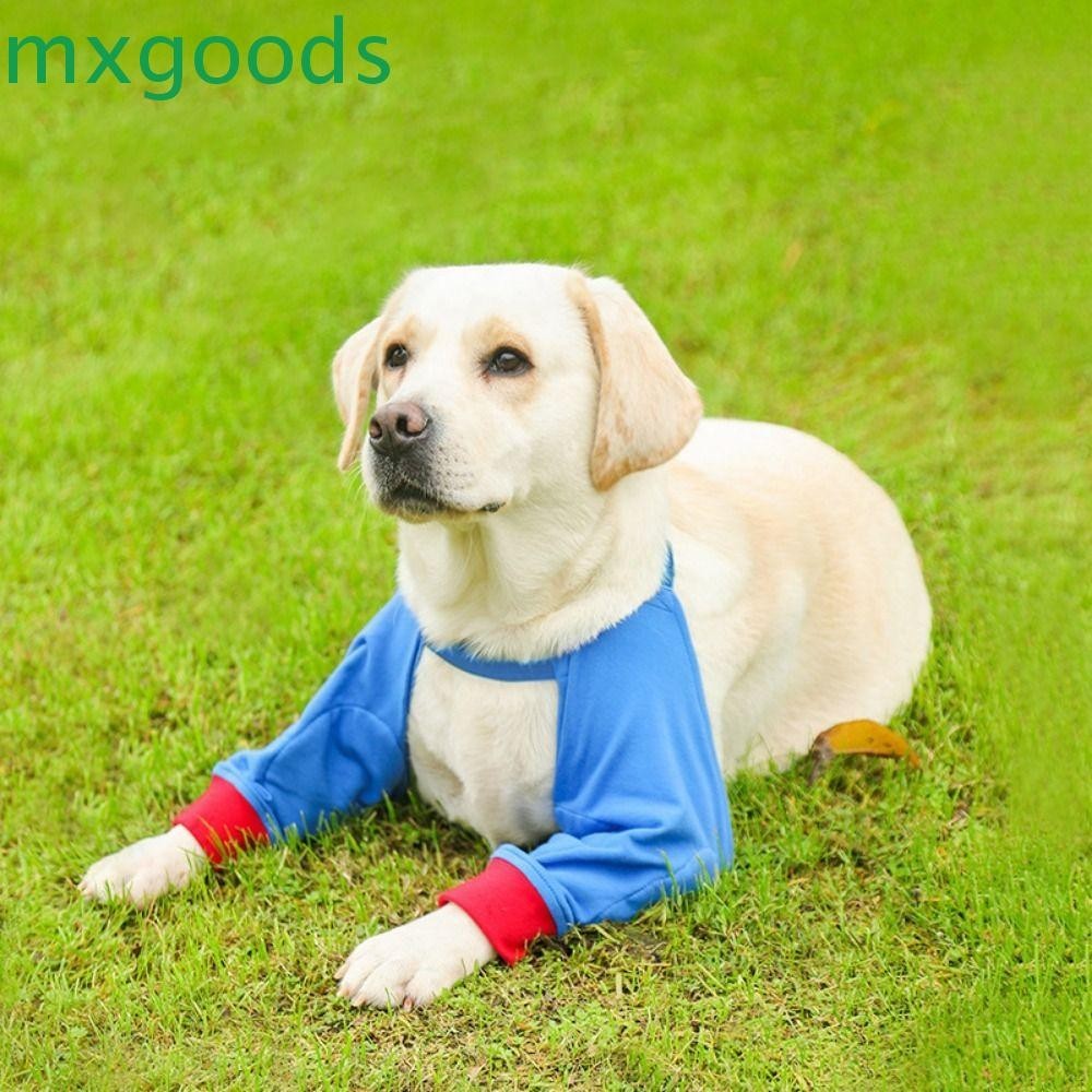 Mxgoods ปลอกแขน ผ้าฝ้าย แบบนิ่ม ระบายอากาศ ป้องกันการเลีย ปรับได้ สําหรับสุนัข