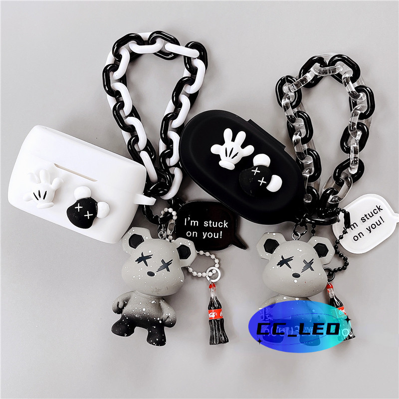 For Jabra Elite 8 Active / Elite 10 Case Cartoon Bear Bracelet Jabra Elite 3 / Elite 4 Active / Elit