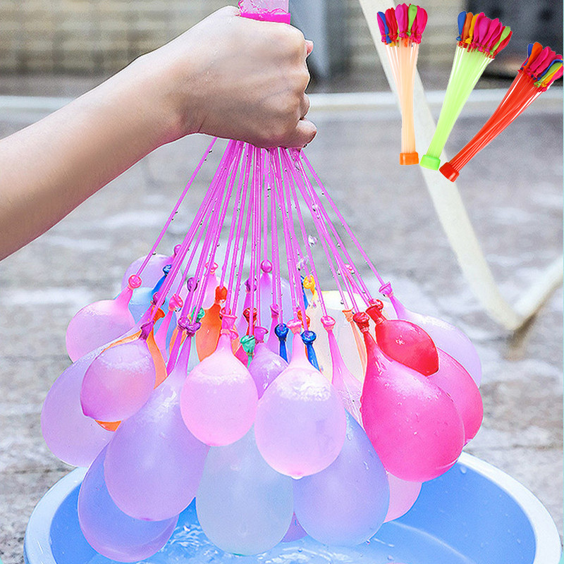 พร้อมส่ง🎈 ลูกโป่งระเบิดน้ำ 1 พวงมี 37 ลูก/3 พวงมี 111 ลูก สงกรานต์อยู่บ้าน ลูกโป่งน้ำ