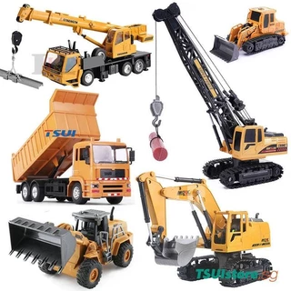 RC Engineering Series รถ Remote Crane Excavator Bulldozer Dump Mixer รถบรรทุก Roller Tower ของเล่นรีโมทคอนโทรลรถสําหรับของขวัญเด็กของเล่นก่อสร้าง
