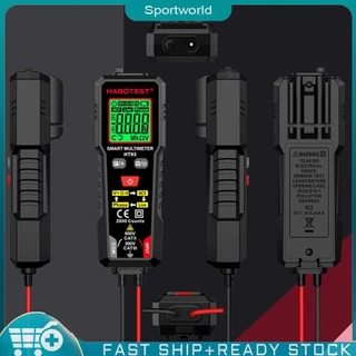 สต็อกพร้อมในกรุงเทพ🚚 Habotest HT93 มัลติมิเตอร์ดิจิทัล AC DC วัดแรงดันไฟฟ้าอัตโนมัติ นับ 2000 โอห์ม แอมมิเตอร์ แบบมือถือ True-RMS Autorange แบบพกพา NCV โวลต์มิเตอร์แอ