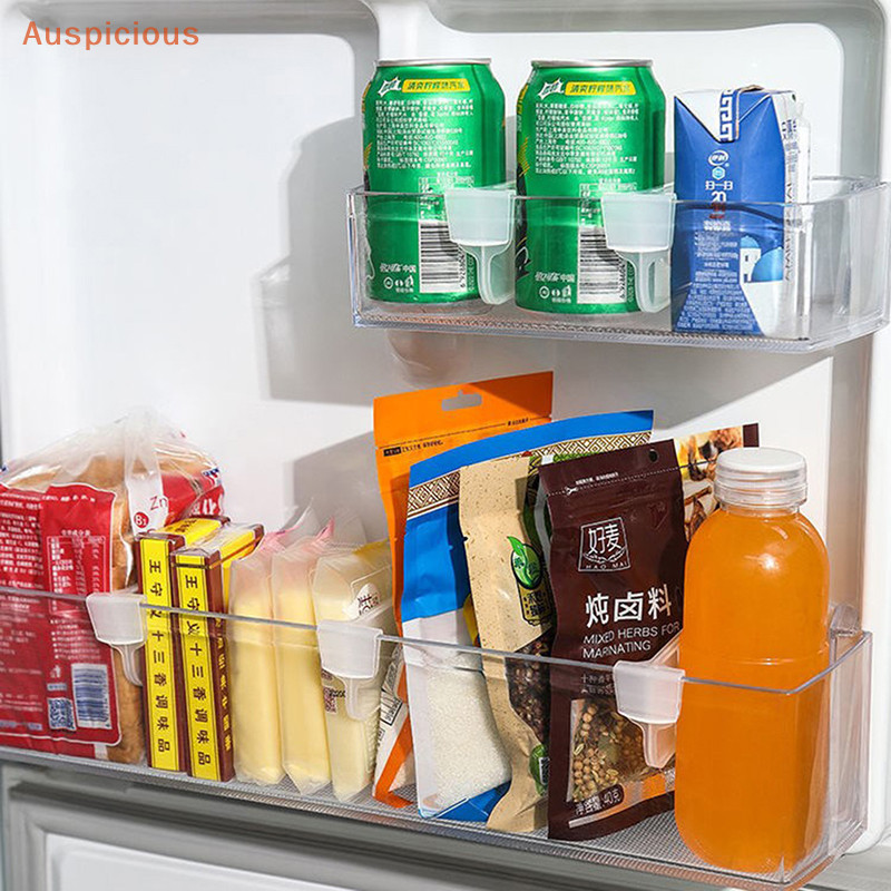 [มงคล] 1 ชิ้น ชั้นวางของในตู้เย็น ฉากกั้นแบ่งช่องเก็บของ ห้องครัว ตู้เย็น สแน็ปออน ชั้นวางขวด อุปกรณ์เสริม
