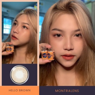 คอนแทคเลนส์(บิ๊กอาย) Hello Brown / Olive brown (Montra) ⭐️ลา…