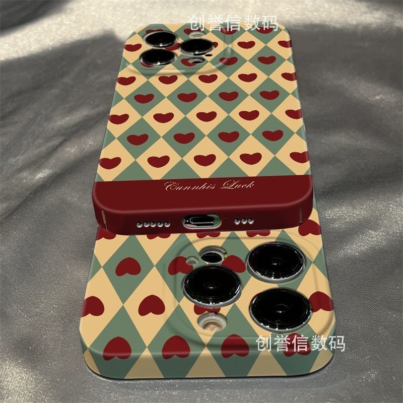 เคสโทรศัพท์มือถือแบบแข็ง ลายหัวใจ ประดับเพชร สไตล์เรโทร สําหรับ Samsung S21 S22 S23 S24plus ultra S20FE S21FE A73 A54 A53 A52 A51 A50 A34 A30 A23 A21S A14 A13 A12 A11 A04 A03