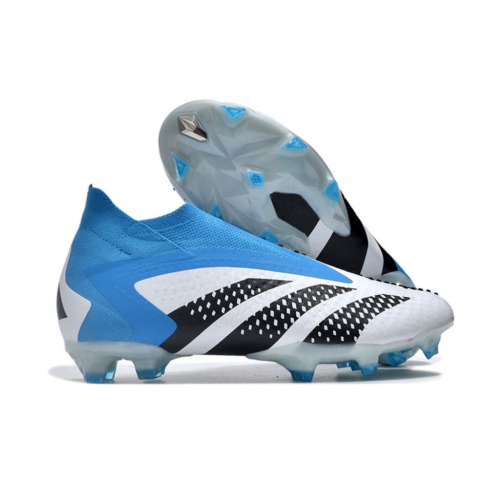 Adidas Adidas Falcon Precise White Blue Full Knit Laceless High-Top FG Football Boots PREDATOR ACCURACY+FG BOOTS39-45