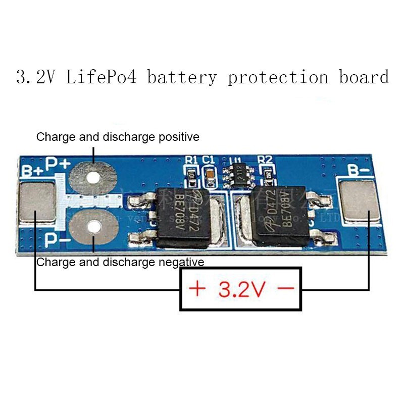 1S 12A 3.2V lifepo4 BMS PCM แผงแบตเตอรี่