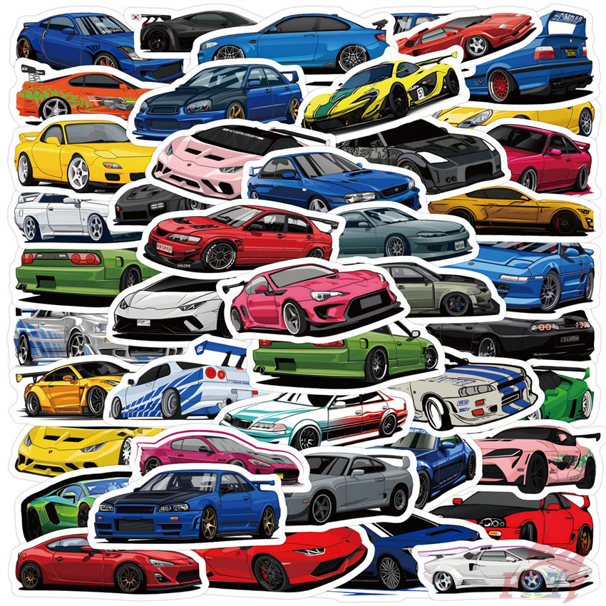 ❉ Jdm Sport Super Car Series 01 สติกเกอร์ สําหรับติดตกแต่งรถยนต์ ❉ สติกเกอร์แฟชั่น กันน้ํา DIY 60 ชิ้น/เซต