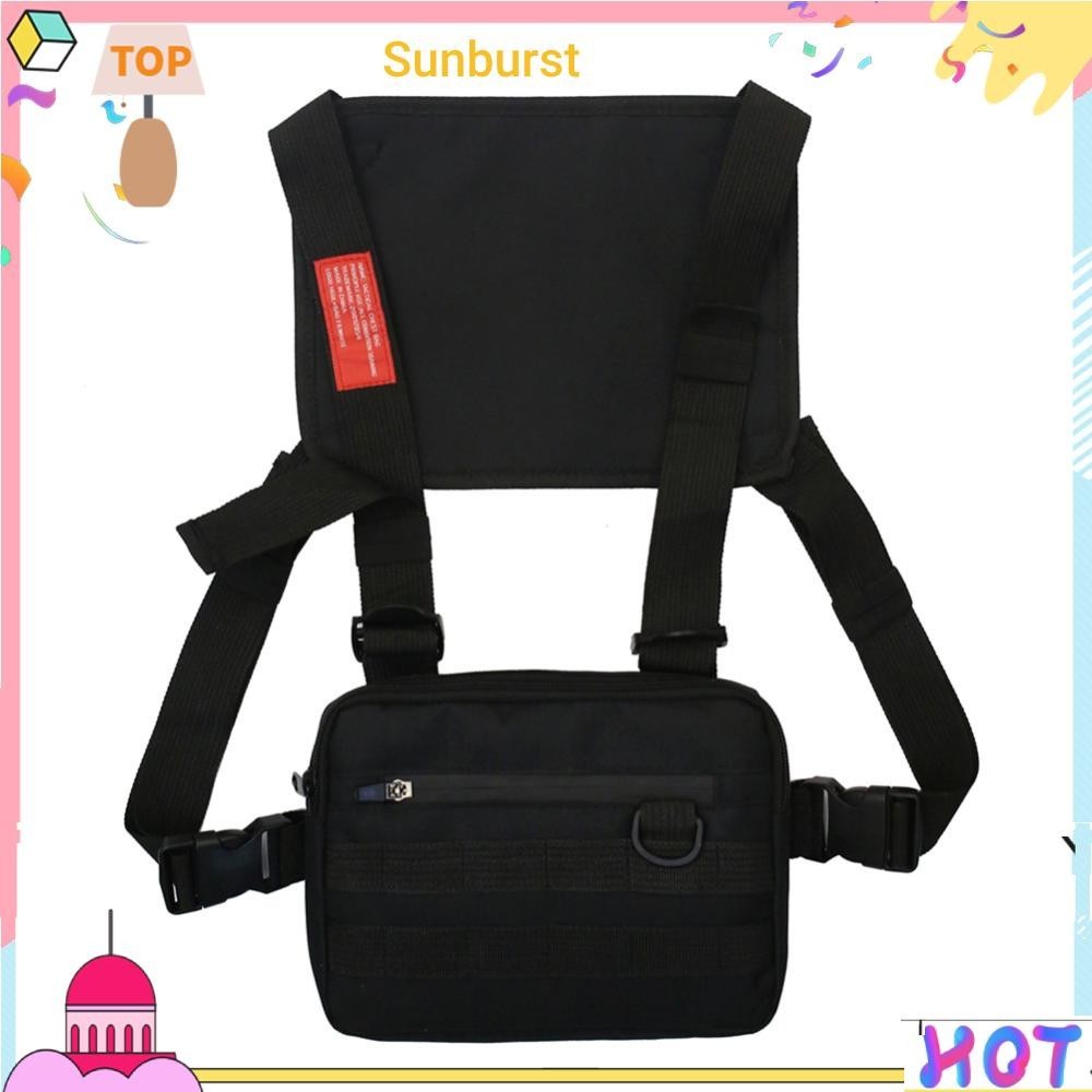 กระเป๋าคาดอก ผ้าออกซ์ฟอร์ด สไตล์ฮิปฮอป สําหรับผู้หญิง และผู้ชาย [Sunburst11.th]