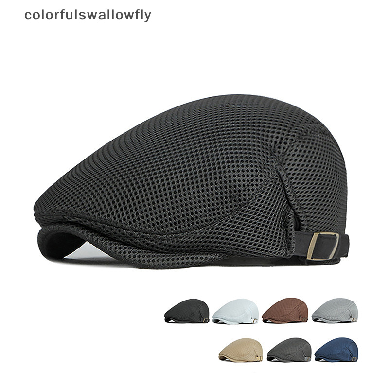 Colorfulswallowfly หมวกเบเร่ต์ หมวกกอล์ฟ ผ้าตาข่าย ระบายอากาศ สําหรับผู้ชาย 1 ชิ้น